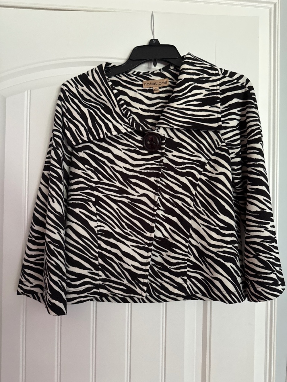 Zebra Cropped Jacket